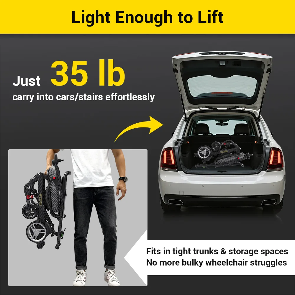 EASWE C10 carbon fiber folding electric wheelchair