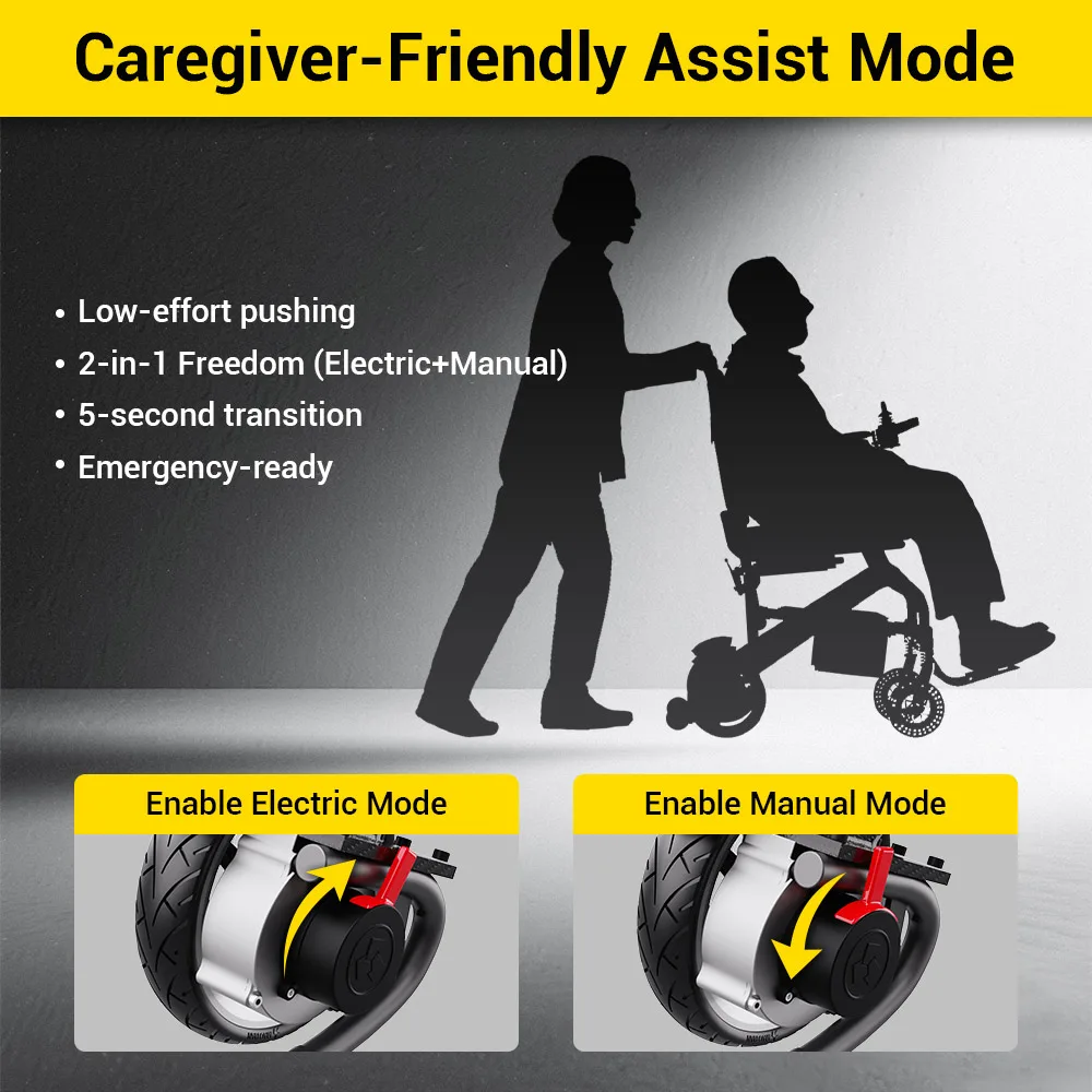 EASWE C10 carbon fiber folding electric wheelchair