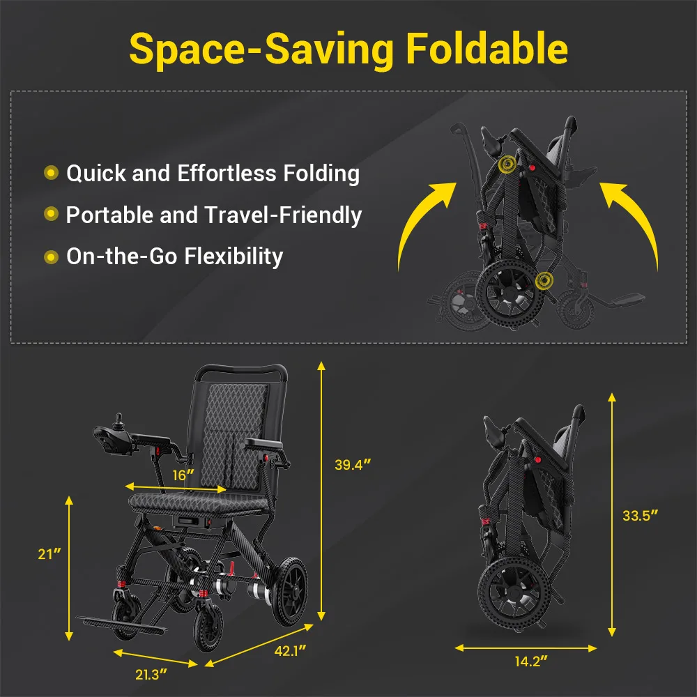 EASWE E10 electric wheelchair for seniors with joystick control