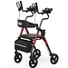 Vocic Z22 Upright Rollator Walker with Adjustable Armrests