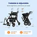 Vocic Z55 Versatile 2-in-1 Rollator Walker & Transport Chair