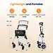 Vocic Z32 Slim Foldable Indoor Rollator for Small Spaces