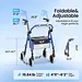 Vocic Z11 Standard Rollator Walker with Padded Seat
