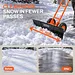 SuperHandy Wheeled Snow Shovel, 36" Snow Pusher with Adjustable Blade - GUT222