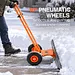 SuperHandy Wheeled Snow Shovel, 36" Snow Pusher with Adjustable Blade - GUT222
