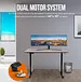 SuperHandy Electric Standing Desk, 48" x 30", Rustic Wood - GUT149