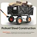 SuperHandy Towable Garden Cart with Quick Dump, 10" Tires - GUO109