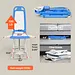 SuperHandy Portable Floor & Bath Lift with Removable Panels, Spa Blue, 330 lb Capacity - GUT195