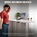 SuperHandy Electric Standing Desk, 48" x 30", Pristine White - GUT151