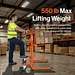 SuperHandy Hydraulic Material Lift Stacker, Portable Forklift, 550 lb Capacity - GUO146