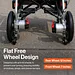 SuperHandy GoRide 2 Plus Lightweight Foldable Electric Wheelchair, 300 lb Capacity - GUT188