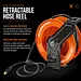 SuperHandy Steel Air Hose Reel, 50 ft, Retractable & Mountable - GUR075