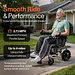 SuperHandy GoRide 2 Plus Lightweight Foldable Electric Wheelchair, 300 lb Capacity - GUT188