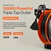 SuperHandy Steel Extension Cord Reel, 12AWG, 80 ft - GUR071
