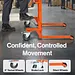 SuperHandy Hydraulic Material Lift Stacker, Portable Forklift, 550 lb Capacity - GUO146