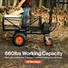 SuperHandy Electric Utility Wagon Pro, 48V 7Ah AGM Battery, 660 lb Capacity - GUO122
