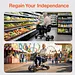 SuperHandy Passport Flex 4-Wheel Mobility Scooter, Quick-Disassembly Aluminum Frame - GUT204