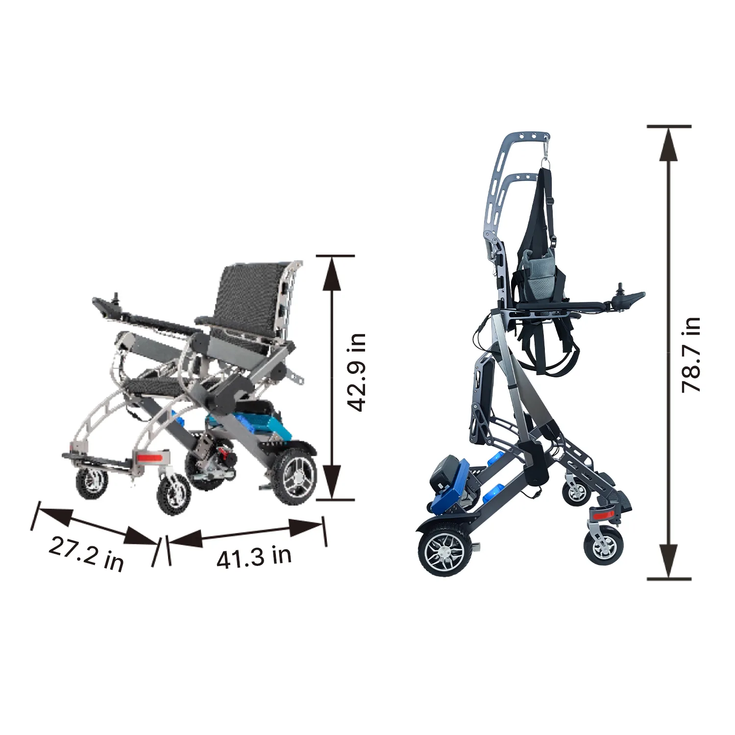 EASWE S10 standing electric wheelchair with assisted standing lift