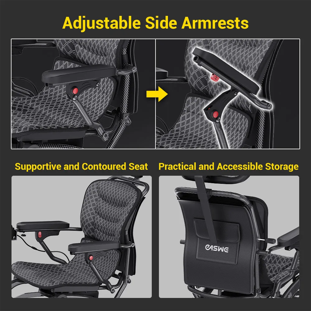 EASWE B10 foldable electric wheelchair with headrest