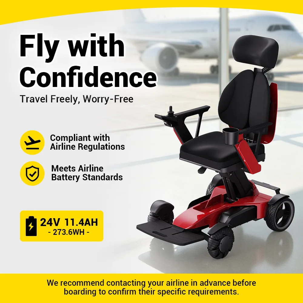 EASWE L10 electric wheelchair with adjustable seat height and headrest