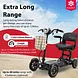 Bangeran 4-Wheel Collapsible Portable Electric Mobility Scooter – Black