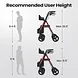 Vocic Z21 Lightweight Rollator Walker with Seat