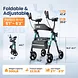 Vocic Z22 Upright Rollator Walker with Adjustable Armrests