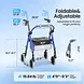 Vocic Z11 Standard Rollator Walker with Padded Seat
