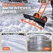 SuperHandy Wheeled Snow Shovel, 36" Snow Pusher with Adjustable Blade - GUT222