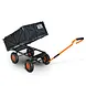SuperHandy Towable Garden Cart with Quick Dump, 10" Tires - GUO109