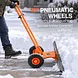 SuperHandy Wheeled Snow Shovel, 36" Snow Pusher with Adjustable Blade - GUT222