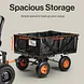 SuperHandy Towable Garden Cart with Quick Dump, 10" Tires - GUO109