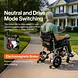 SuperHandy GoRide 2 Plus Lightweight Foldable Electric Wheelchair, 300 lb Capacity - GUT188