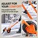 SuperHandy Wheeled Snow Shovel, 36" Snow Pusher with Adjustable Blade - GUT222