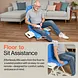 SuperHandy Portable Floor & Bath Lift with Removable Panels, Spa Blue, 330 lb Capacity - GUT195