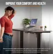 SuperHandy Electric Standing Desk, 48" x 30", Rustic Wood - GUT149