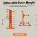 SuperHandy Portable Hydraulic Crane Lift, Tool-Free Disassembly - GUO147