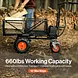 SuperHandy Electric Utility Wagon Pro, 48V 7Ah AGM Battery, 660 lb Capacity - GUO122