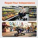 SuperHandy Passport Flex 4-Wheel Mobility Scooter, Quick-Disassembly Aluminum Frame - GUT204