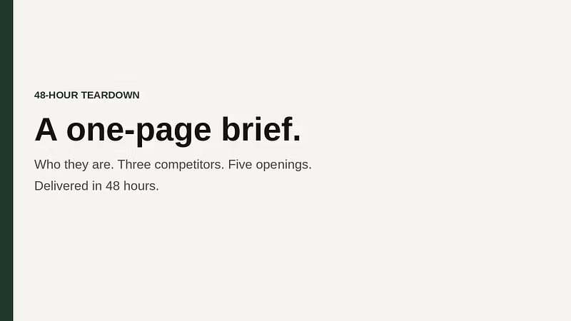 48-Hour Teardown