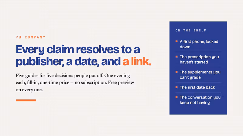 PB Company: sourced guides you can finish in one evening