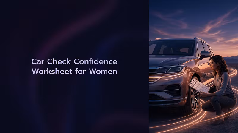 Car Check Confidence Worksheet for Women