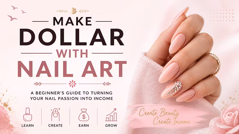 Make dollar with nail art