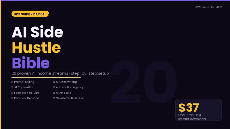 AI Side Hustle Bible