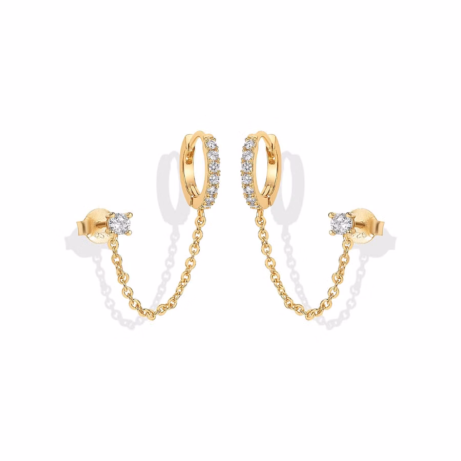 Adella Chain Earrings | Gold