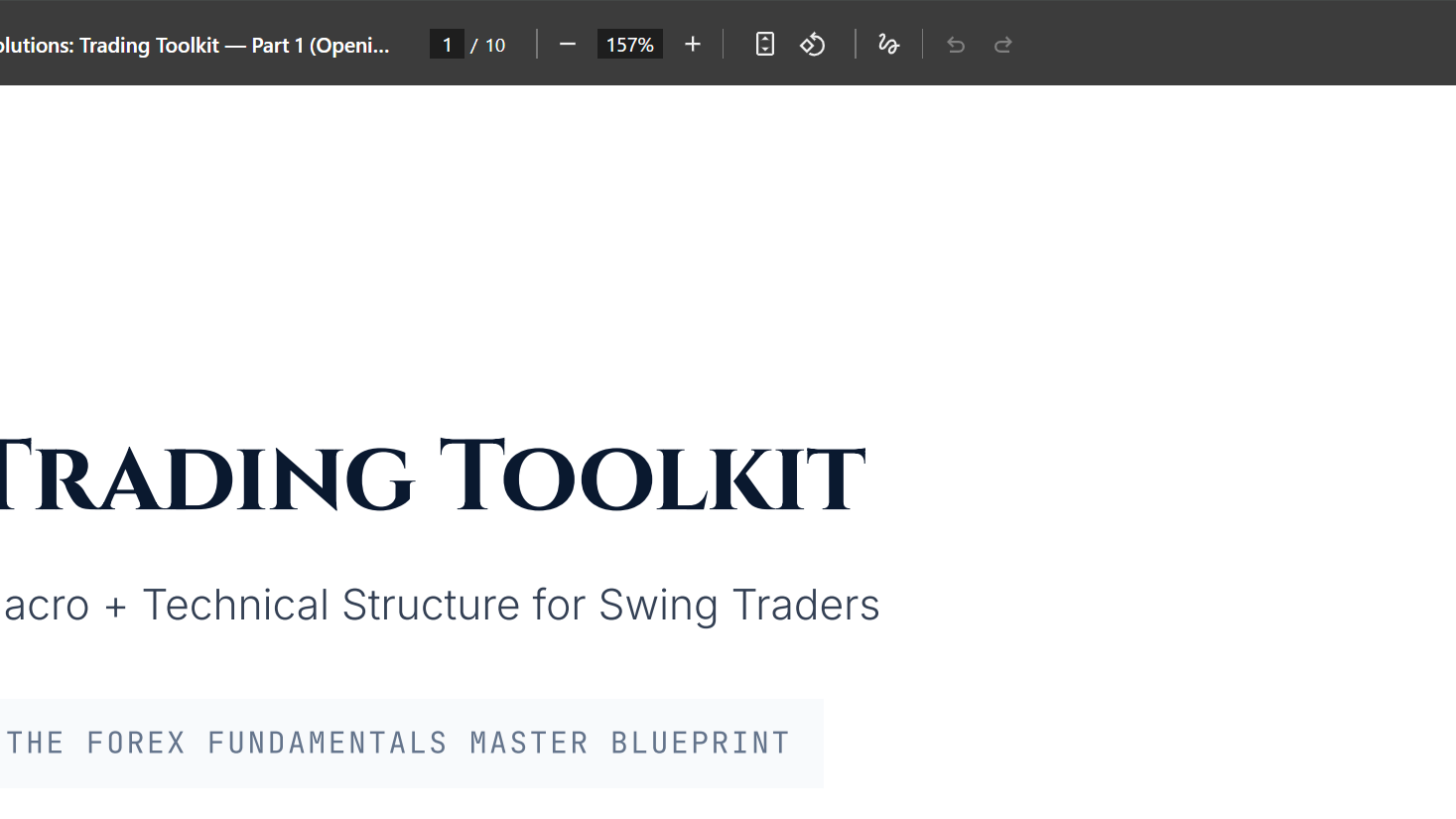 Forex Fundamentals Master Blueprint: 14-Chapter Guide