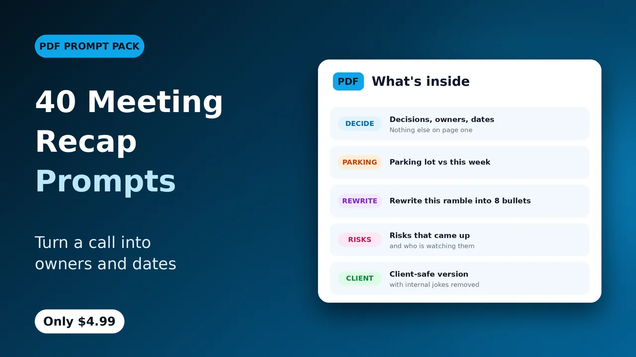 40 Meeting Recap Prompts