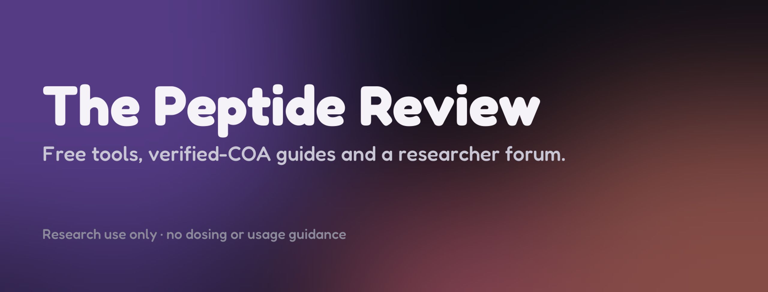 The Peptide Review
