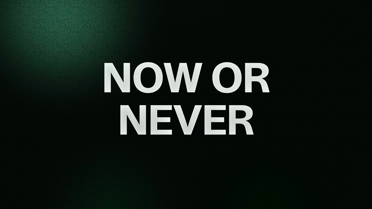 NOW OR NEVER