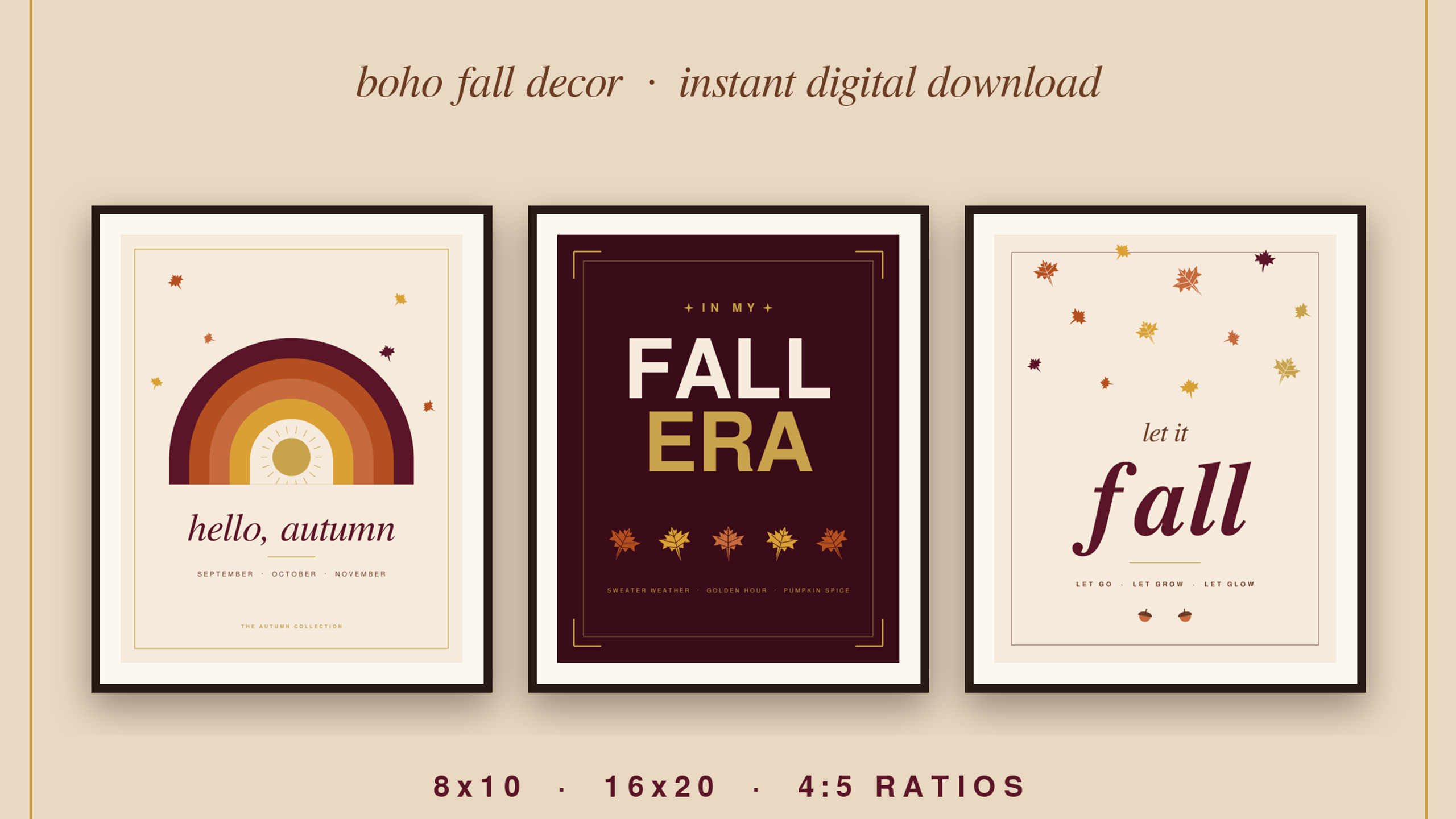 The Cozy Autumn Bundle: Wall Art + Planner Pack